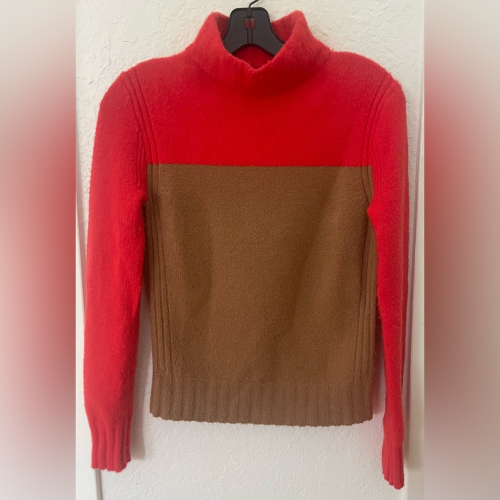 J Crew Super Soft Yarn Color Block Sweater